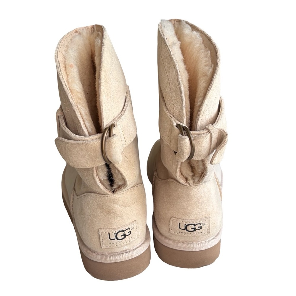 UGG Women's Short Shearling Boots in Sand - Picture 2 of 6
